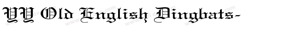 YY Old English Dingbats字体转换